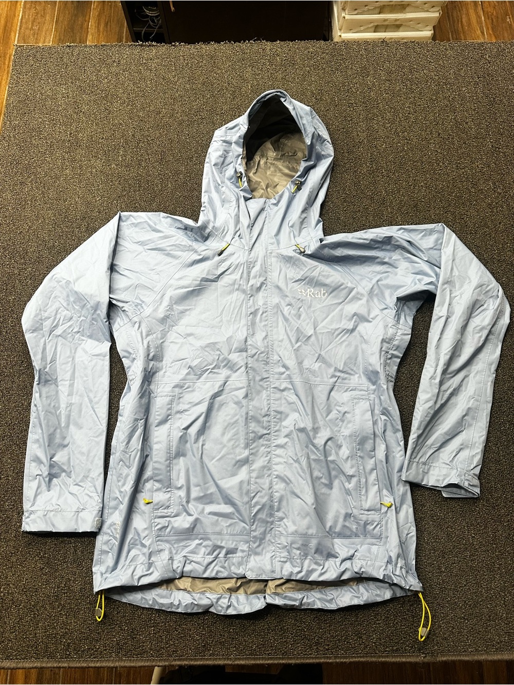 Rab Downpour Pertex Waterproof Jacket Women’s Size 14 UK / L Light Blue